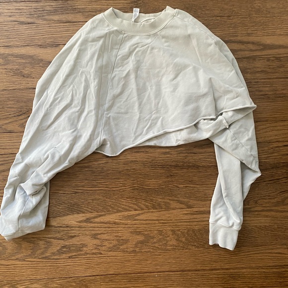 ALO crop sweatshirt cement color - Picture 1 of 2